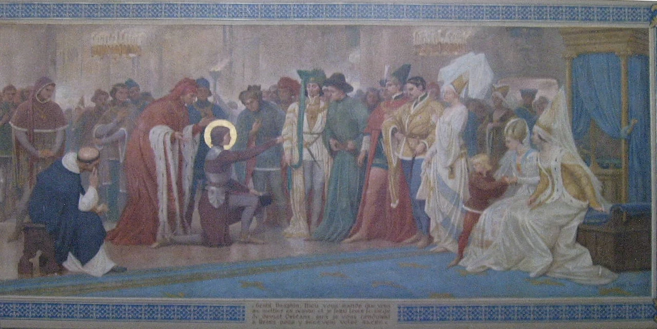 Vita di Giovanna d'Arco - Pittura murale all'interno della basilica Bois Chenu a Domrémy, la, Pucelle 6
